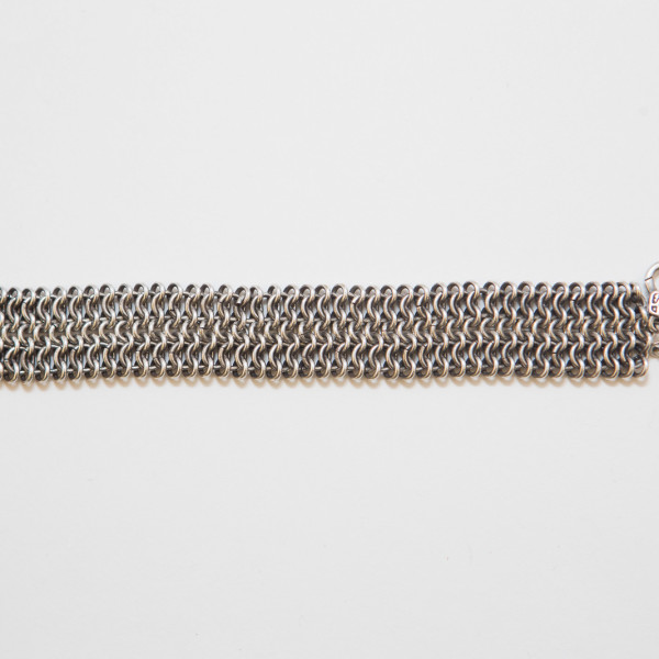Silver Chain Maille Links Bracelet